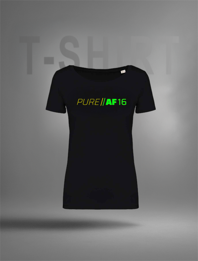 Andy Farley Pure AF 26 Glow Ladies T-Shirt (Yellow Day / Neon Green Dark/UV)