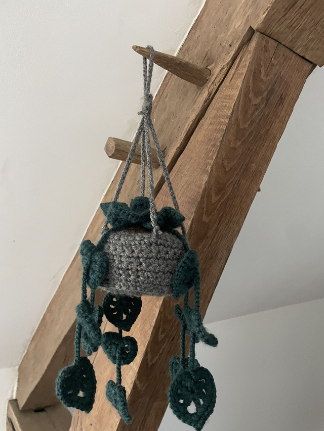 Pot de fleurs à suspendre (gris)