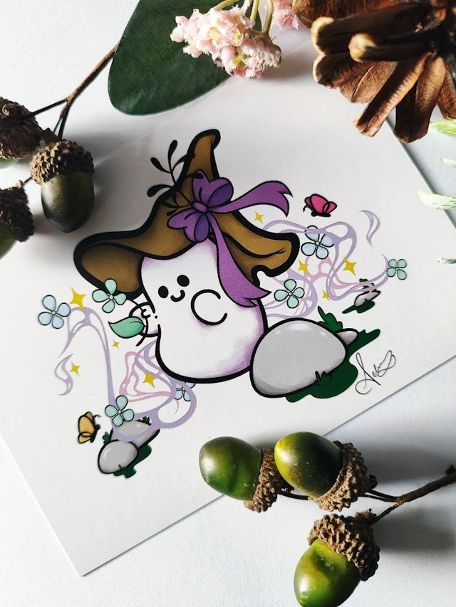 Witchy Ghost Postcard