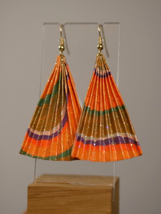 Parchemins orangeade paillettes