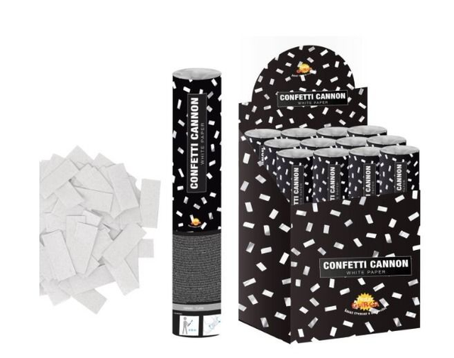 PARTY , Cannone di 40 cm. con carta BIANCO