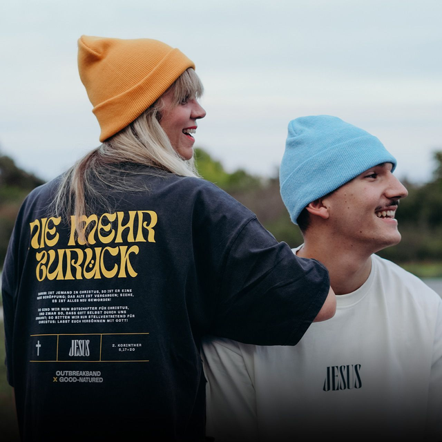 "Nie Mehr Zurück" Shirt Washed Grey