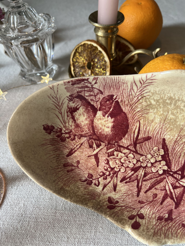 OISEAUX by JV - Ravier modèle Oiseaux par la manufacture française Jules Vieillard - Terre de Fer