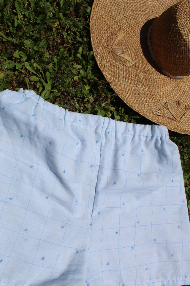 Short upcyclé bleu - Taille 1