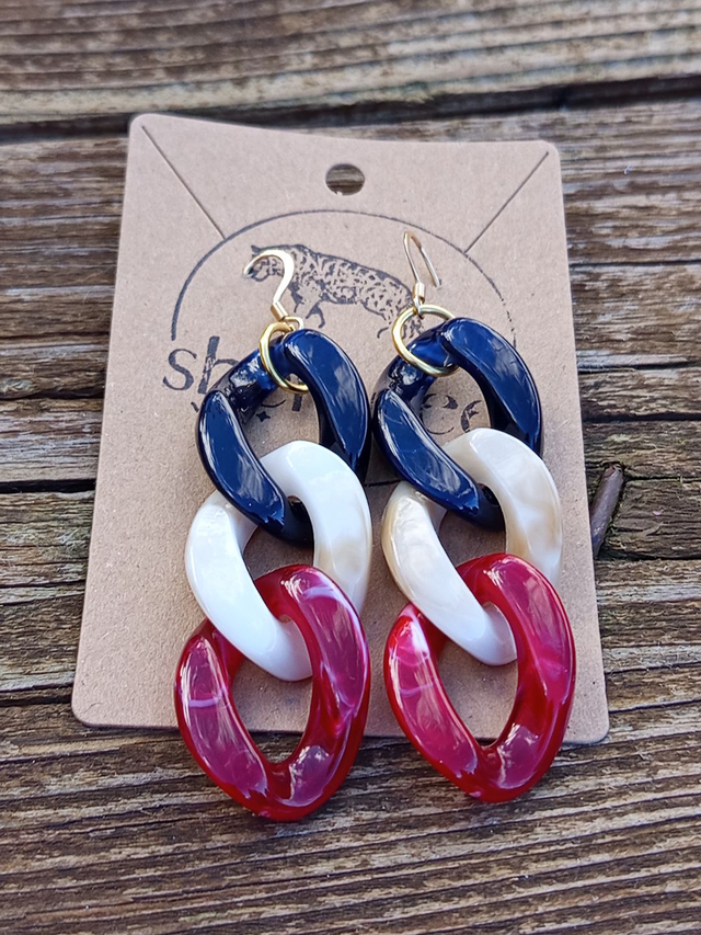 Boucles d'oreilles maillons acrylique Fraans