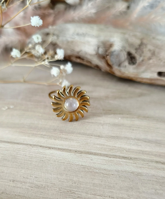 Bague Soleil Quartz rose