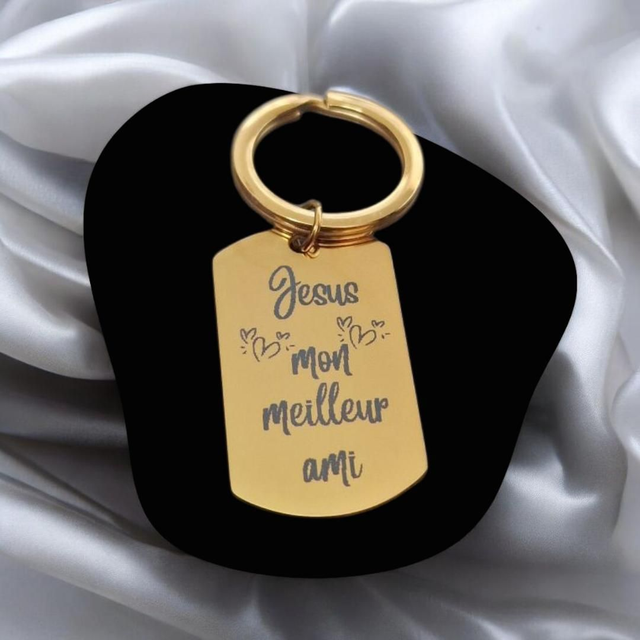 Porte clé &quot;Jesus mon meilleur ami&quot;