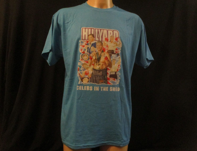 George Hillyard Picture T-Shirt ADULT COTTON UNISEX LIGHT BLUE (Large) Top