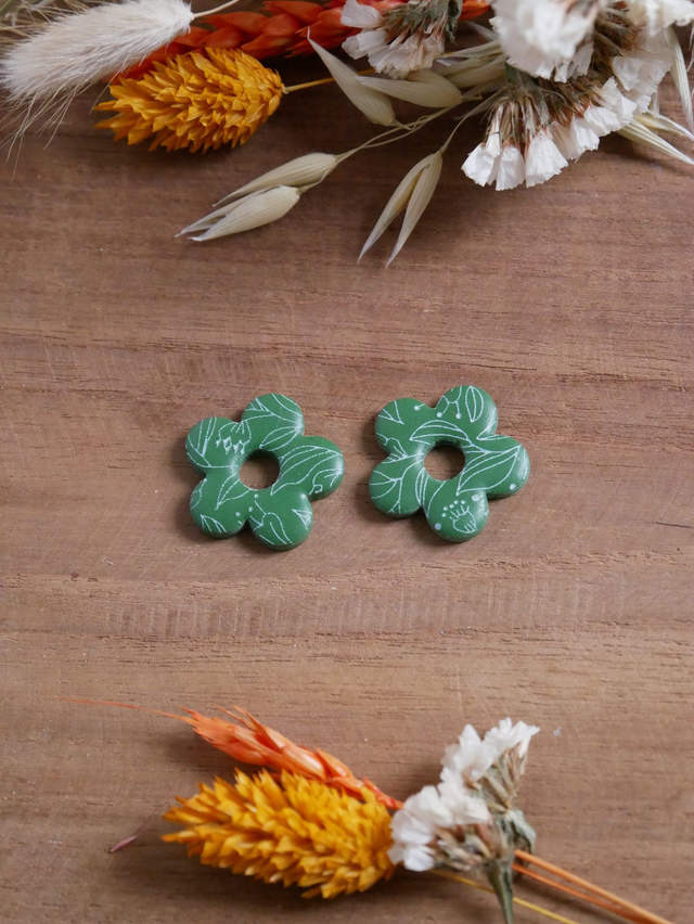 Romane - vert foncé à motifs
