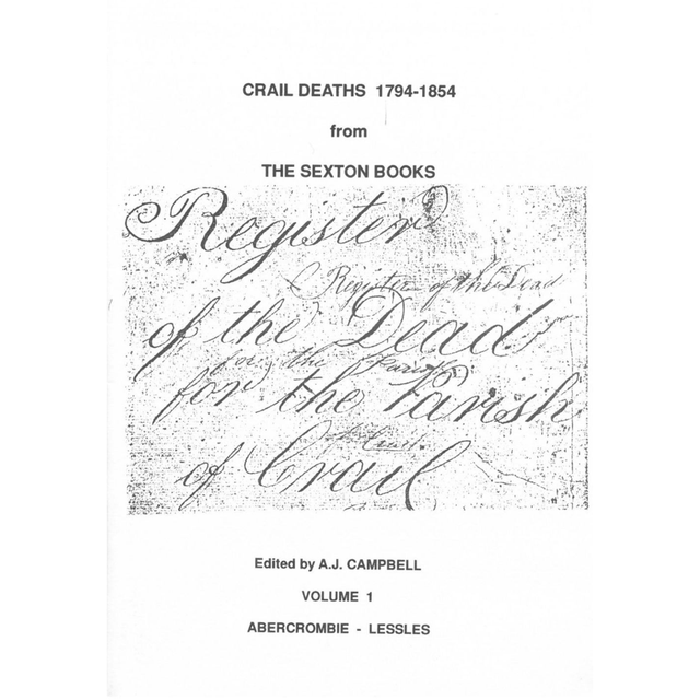 Crail, Fife Deaths, Volume 1, Abercrombie-Lessies 1794-1854