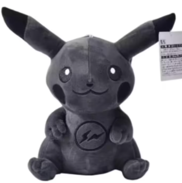 Pokemon pluche knuffel Pikachu zwart (20cm)