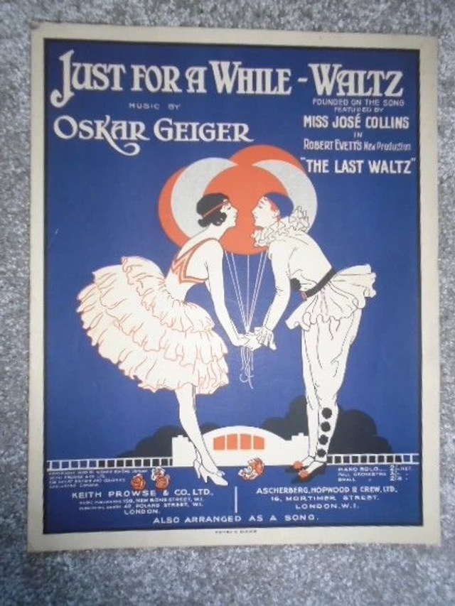 Just For A While Waltz Sheet Music by Oskar Geiger
