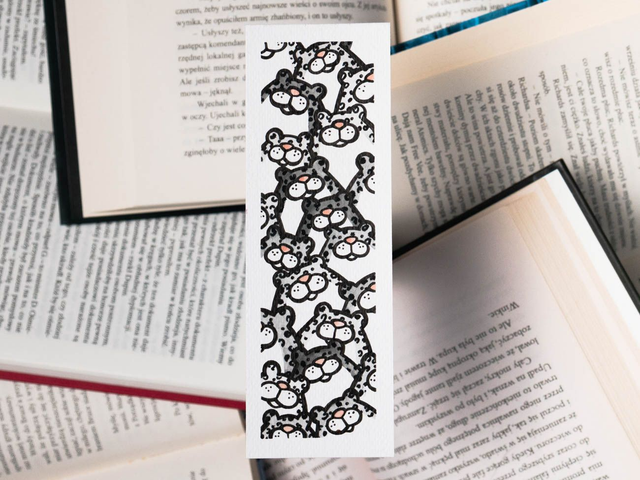 IRBISY zakładka do książki, ręcznie malowana akwarela