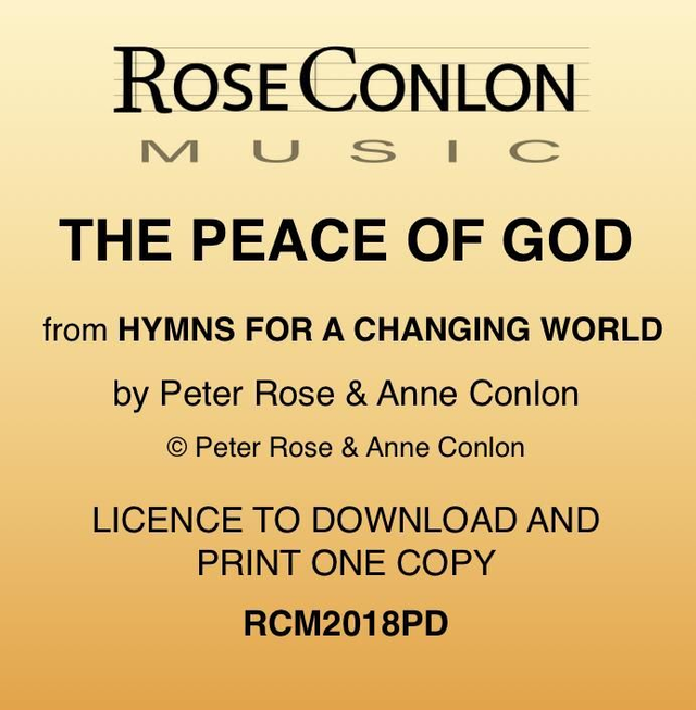 THE PEACE OF GOD  PDF  (Piano/Vocal)