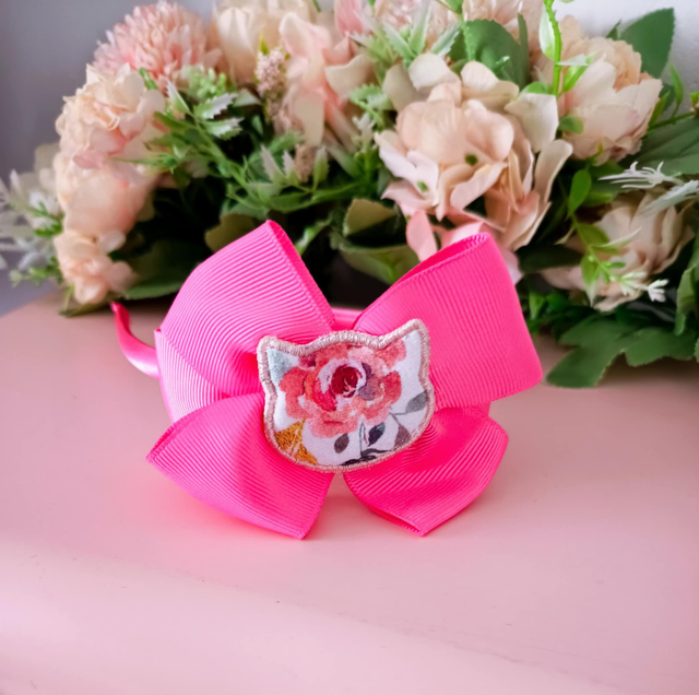 Serre tête Rose, accessoire cheveux &quot; Collection Flower &quot;  