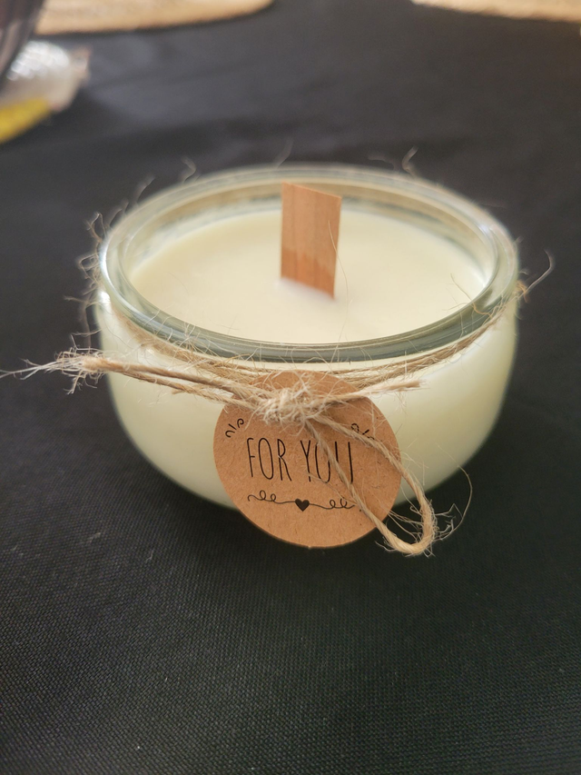 Bougie naturelle en cire de soja bio