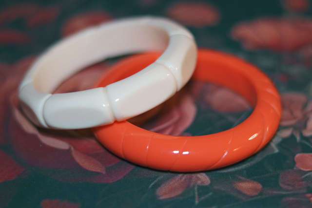 Bangles • Cream &amp; orange