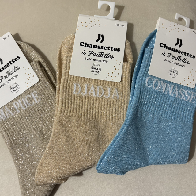 Chaussette à paillettes lot 20