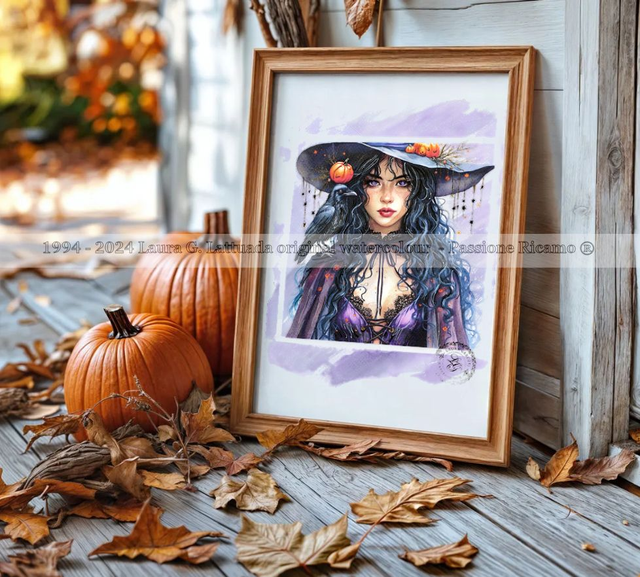  Purple Eyes Portrait  - printed reproduction 