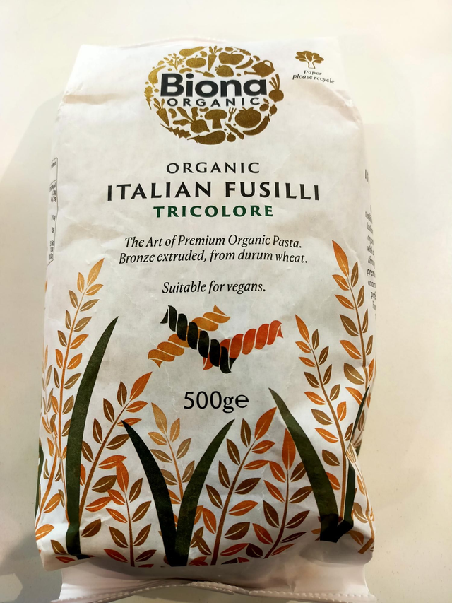Biona Organic Tri colour Fusilli 500g 95261