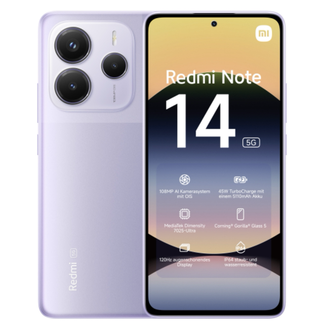 XIAOMI REDMI NOTE 14 5G LAVENDER PURPLE 256 gb