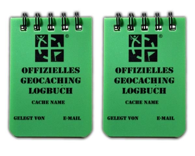 Kleines Spiral Logbuch A8 grün (2 Stück)