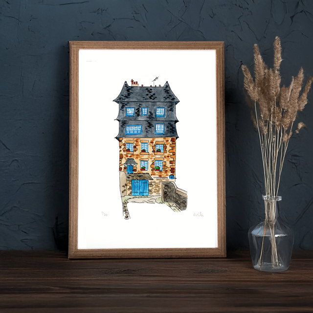 Saint-Malo, Architecture Ramparts - Brittany Architecture Art Print - Saint-Malo Souvenir