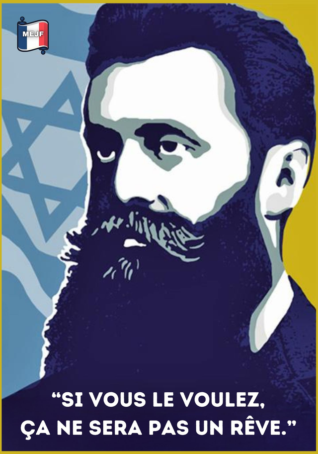 Autocollants « Herzl : Si vous le voulez, ça ne sera pas un rêve. »