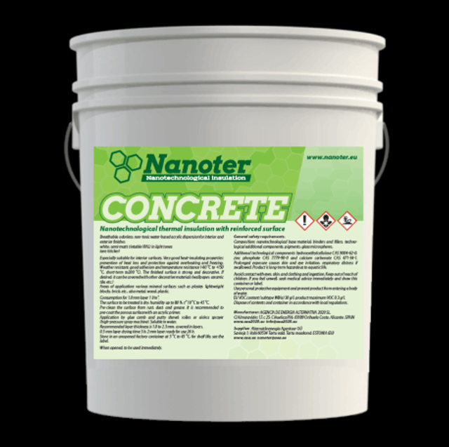 Pintura de aislamiento térmico NANOTER CONCRETE thermal insulation paint / 10L