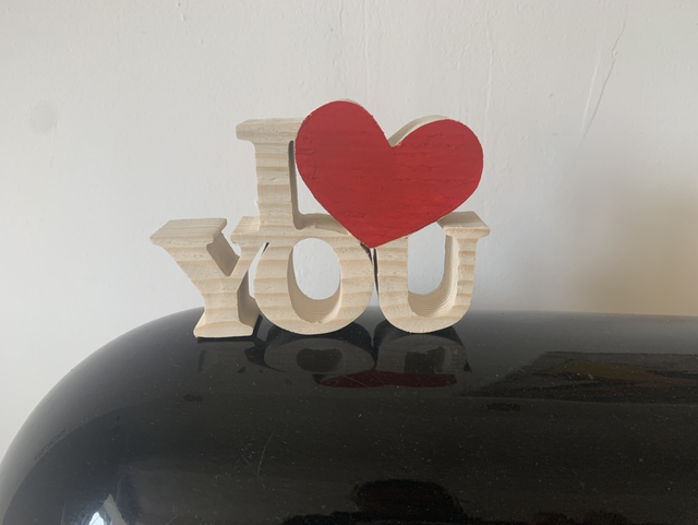 I love you en bois fait main