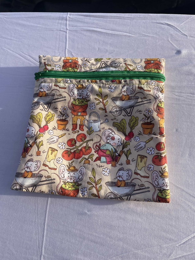 Pochette à collation zip jardin