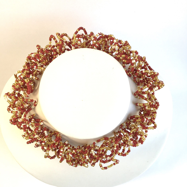 Choker "red-white-gold"