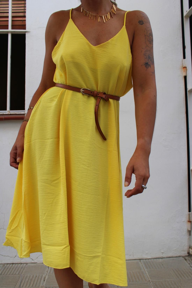 Vestido Corto Low Amarillo