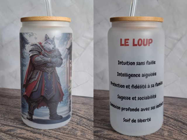 Verre givré loup
