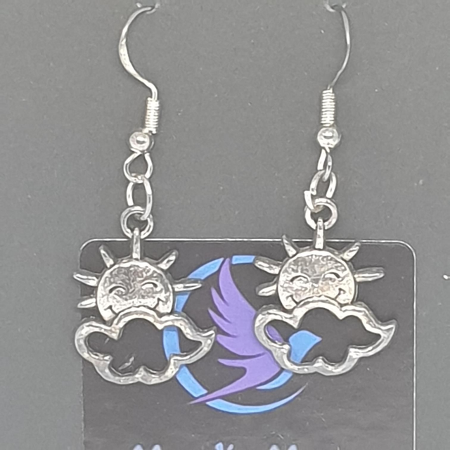 Cloud and Sun Earrings 