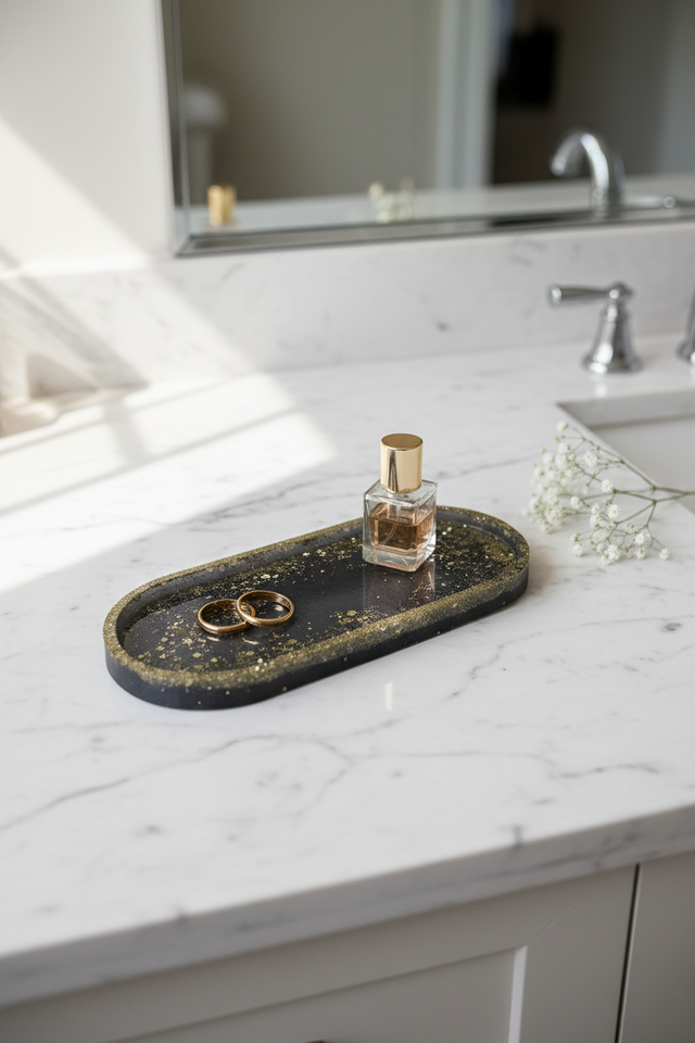 Plateau vide-poche Design - Collection Champagne nocturne