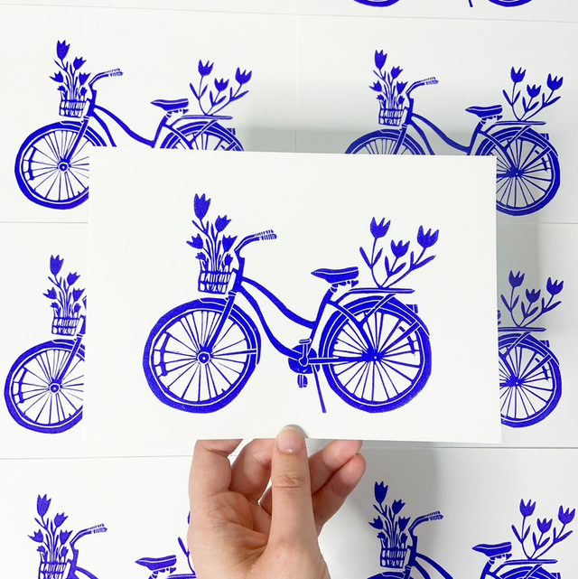 Vélo et tulipes (Ernestine)