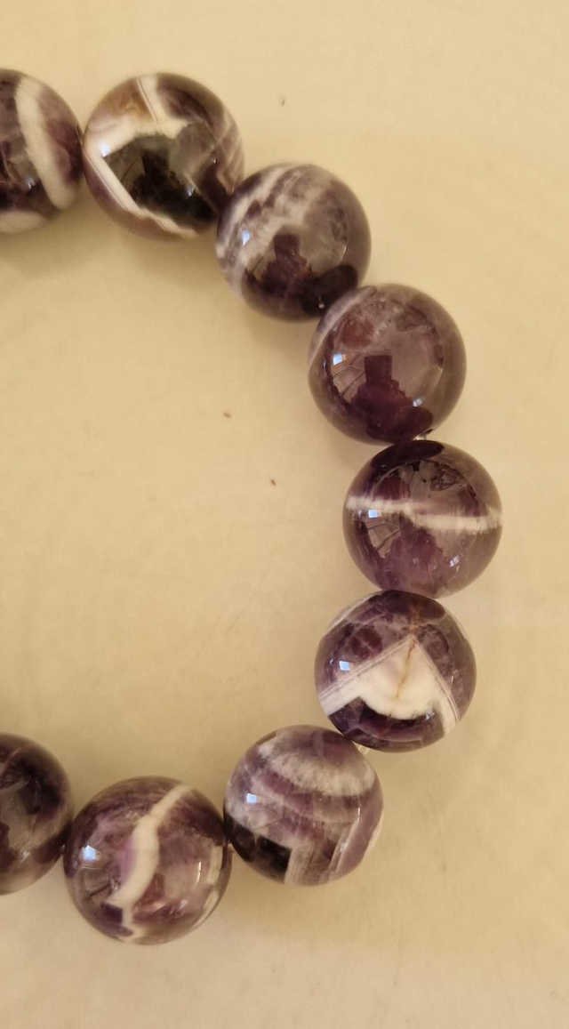 Bracelet AMÉTHYSTE CHEVRON 14mm