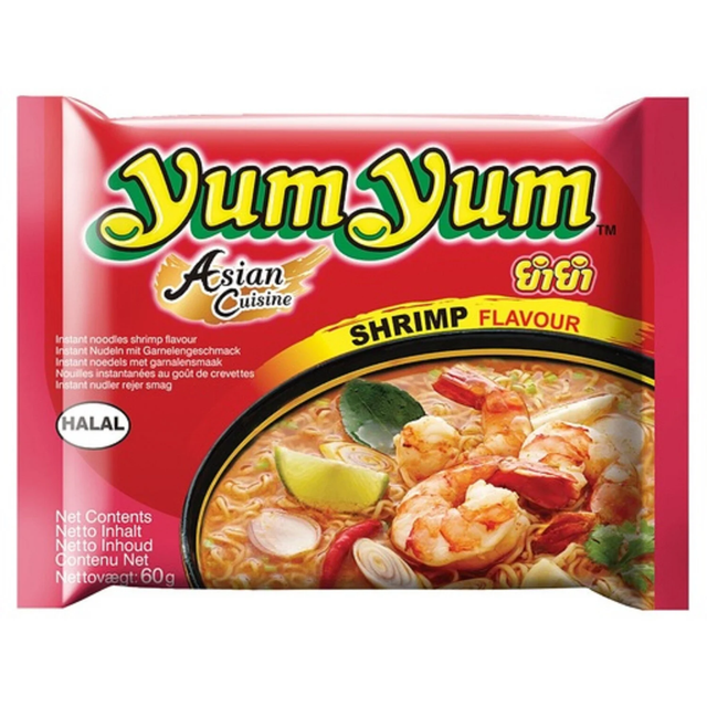 Nouilles instantanées aux crevettes halal YUM YUM 60g