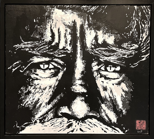 REGARD SAGE [PEINTURE SUR CARTON]