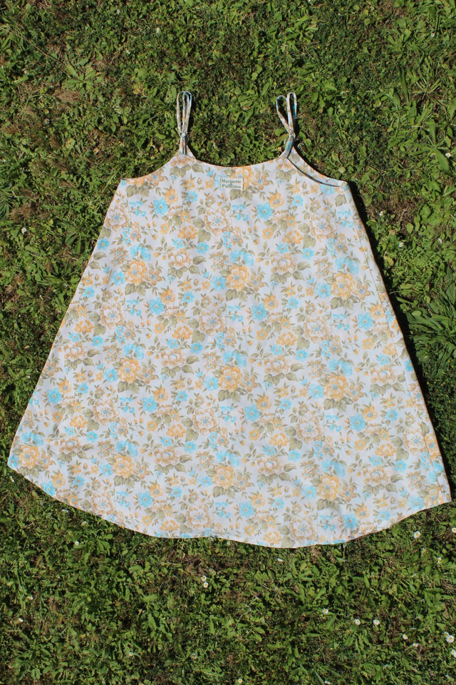 Robe à fleurs oranges et bleues - Taille 2