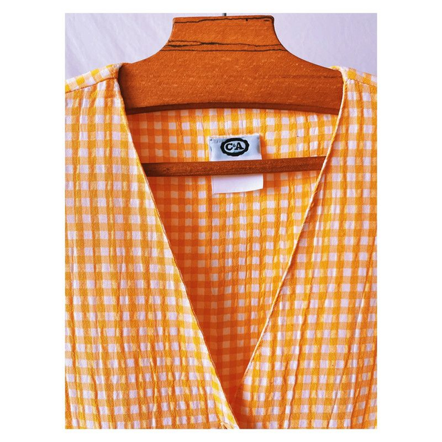 Robe vichy jaune C&amp;A VINTAGE - L 40