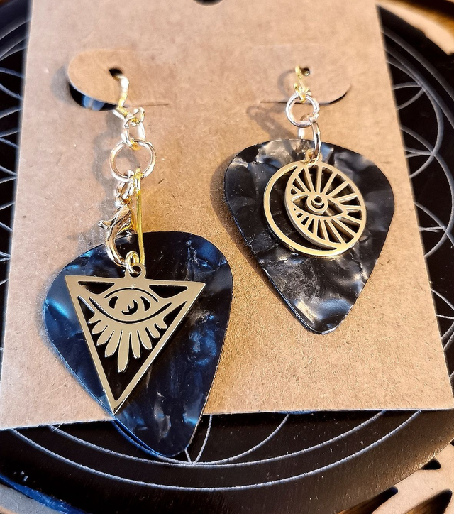 Boucles d'oreilles grises Médiators