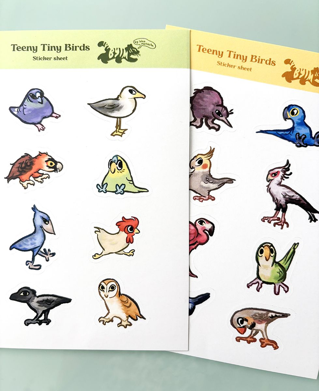 Tiny Birds Sticker sheet