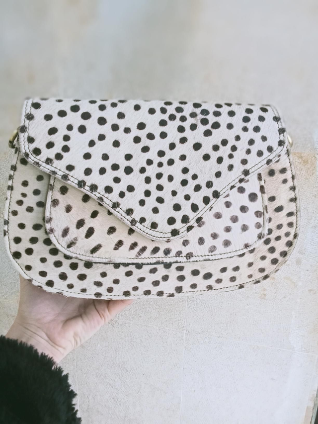 Mala em pele animalprint 