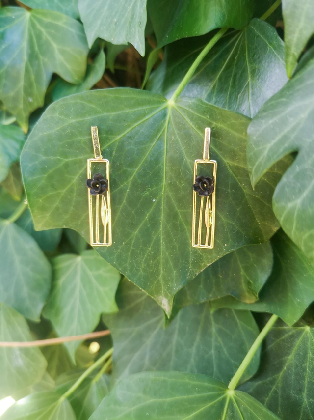 Collection Florale Songe nocturne - Boucles d'oreilles Odile