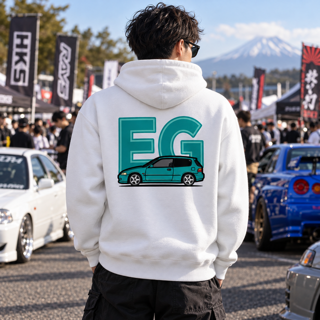 Hoodie Civic EG6 - Vert