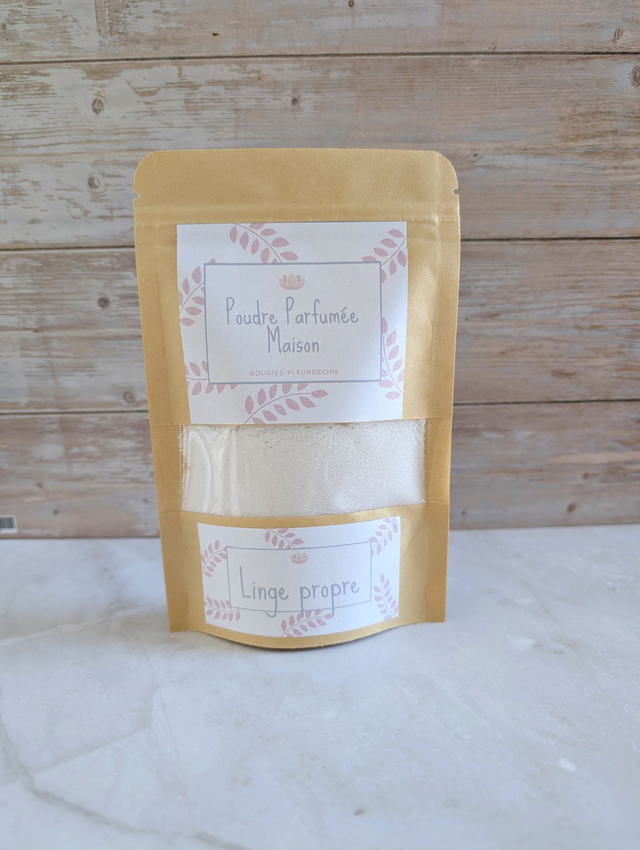 Poudre désodorisante et assainissante, parfum "Linge propre"