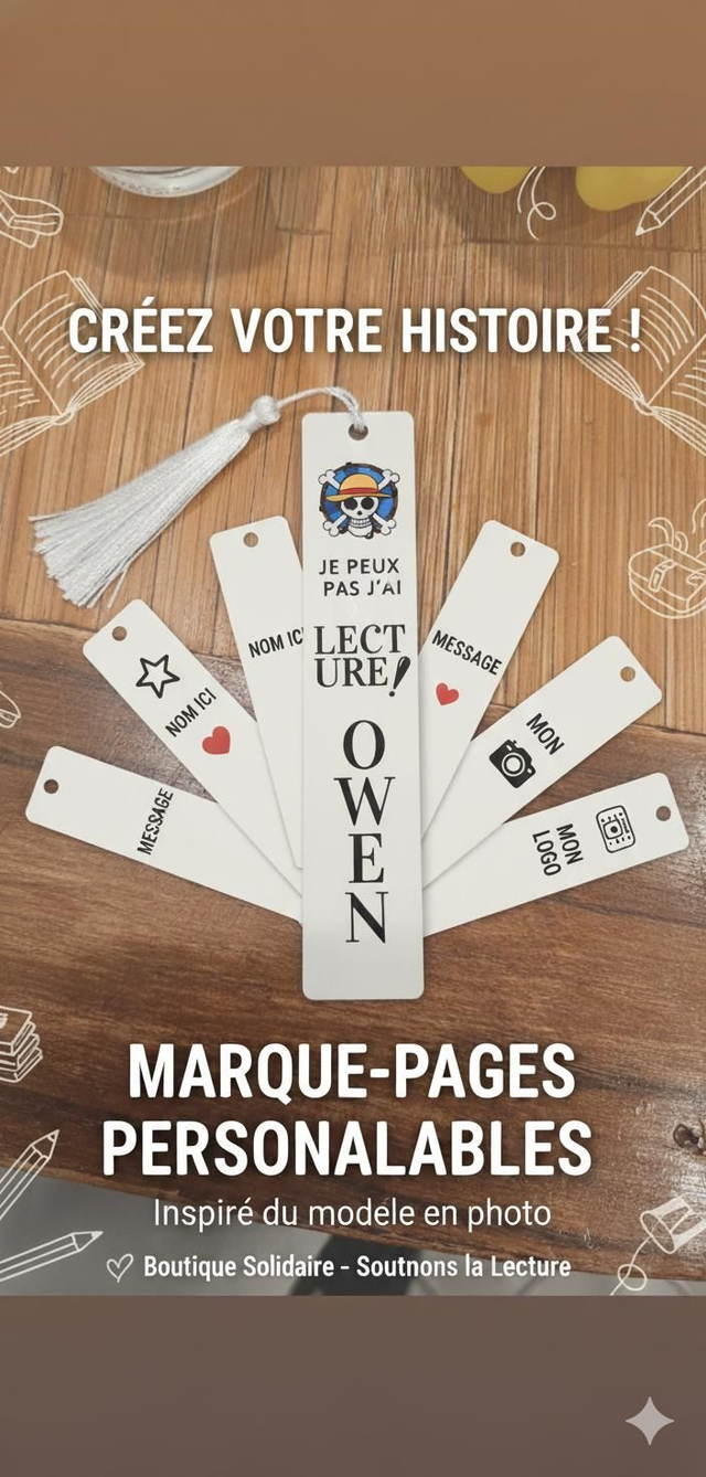Marque page personnalisables 