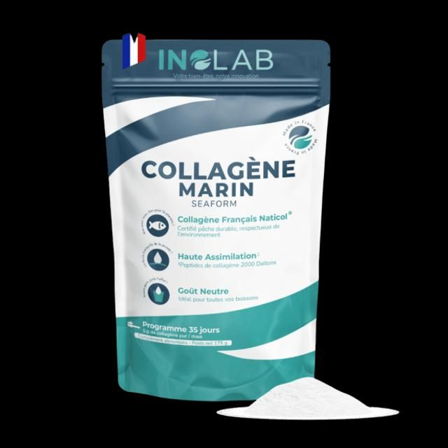 Collagène Marin Poudre Goût Neutre, 175g / Inolab